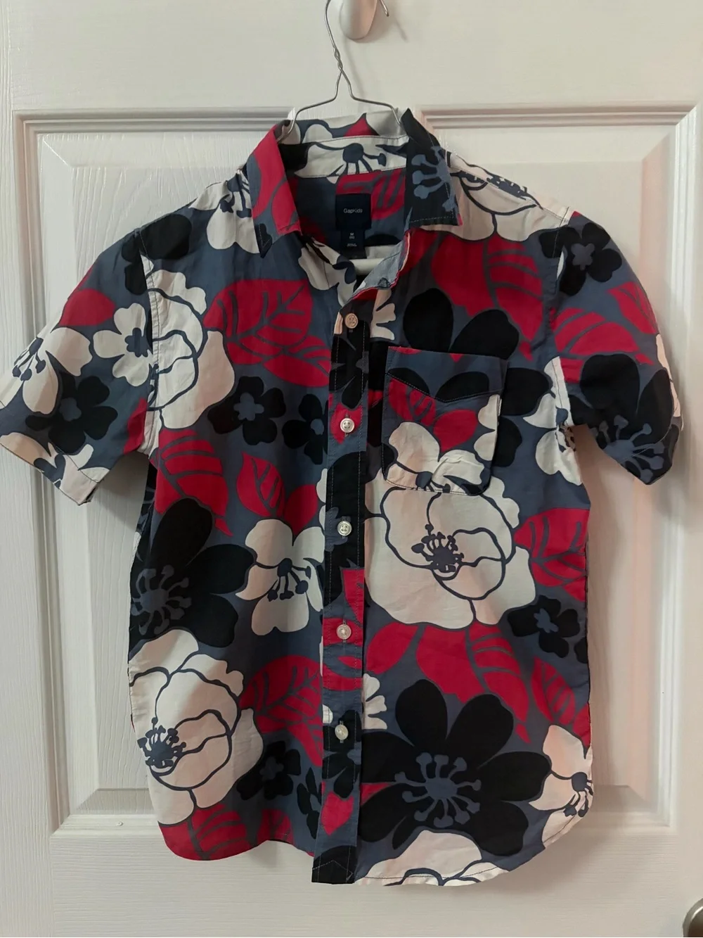 GAP Kids Floral Short-Sleeve Button-Up Beach Shirt
